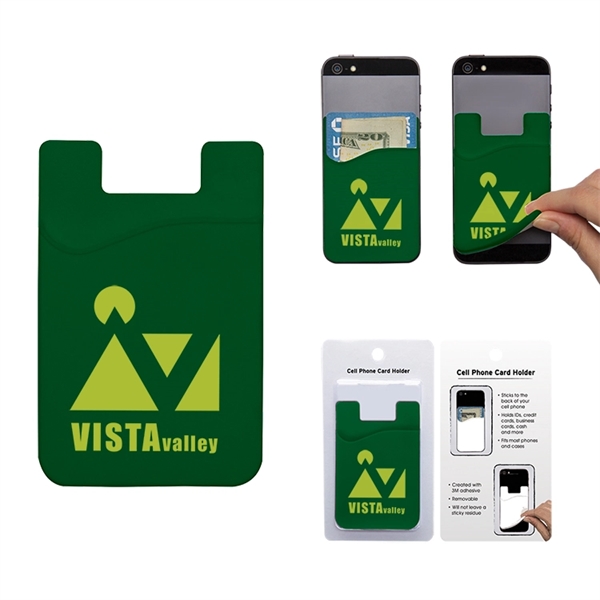 Green color option for Cell Phone Card Holder W/Packaging