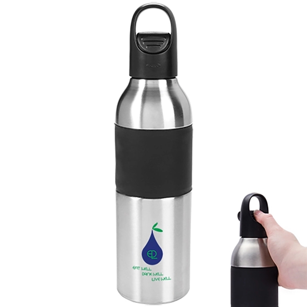 Stainless Steel Silver color option for 24 Oz. Oxo Push Top Bottle