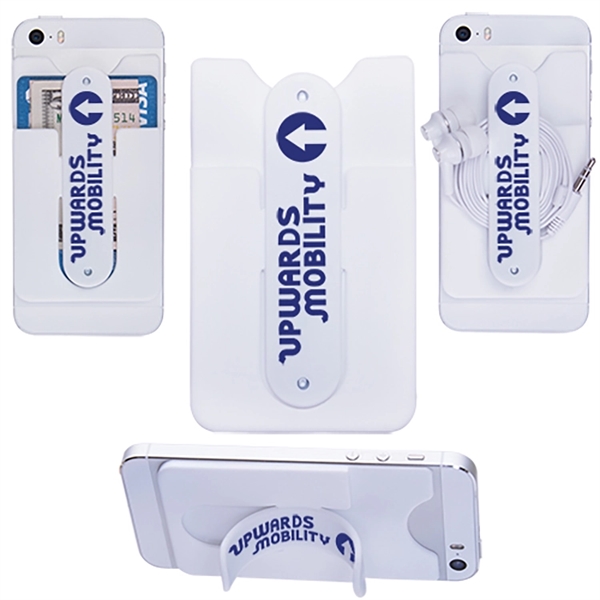 White color option for 3 In 1 Cell Phone Card Holder
