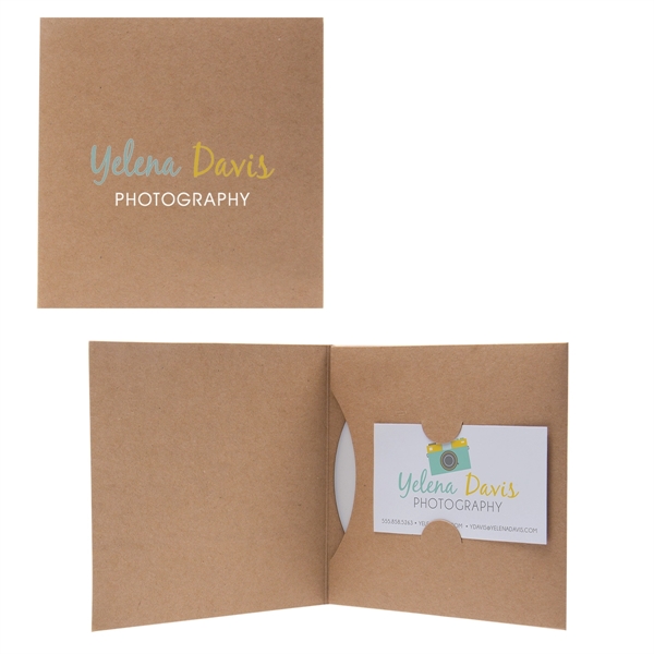 Kraft color option for Paper Cd/Dvd Business Card Folio