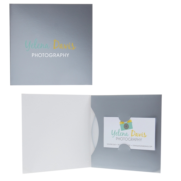 Silver color option for Paper Cd/Dvd Business Card Folio