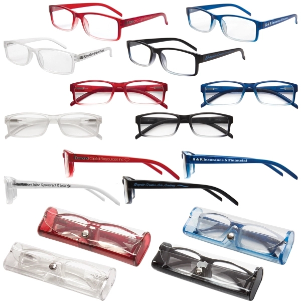 Blue color option for Soft Finish Reading Glasses With Matching Case