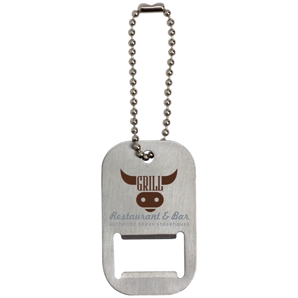 Gray color option for Dog Tag Bottle Opener Keytag