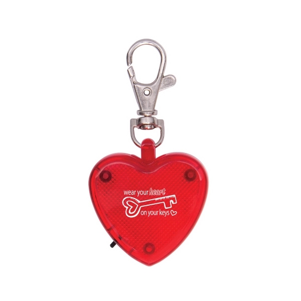 Red color option for Light Up Heart Strobe Clip