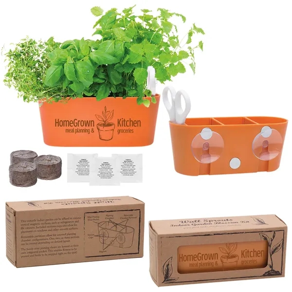 Orange color option for Wall Sprouts Indoor Garden Blossom Kit