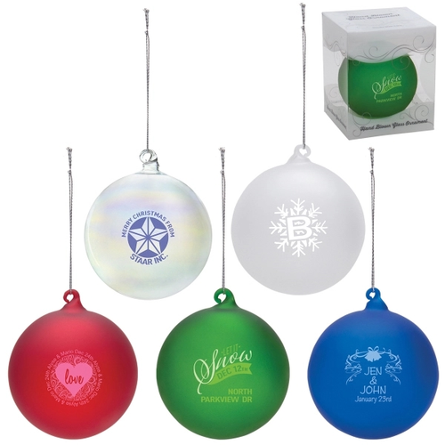 Main photo of Hand Blown Glass Holiday Christmas Tree Ornament