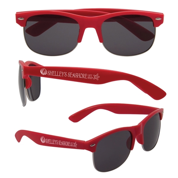 Red color option for Half Frame Sunglasses