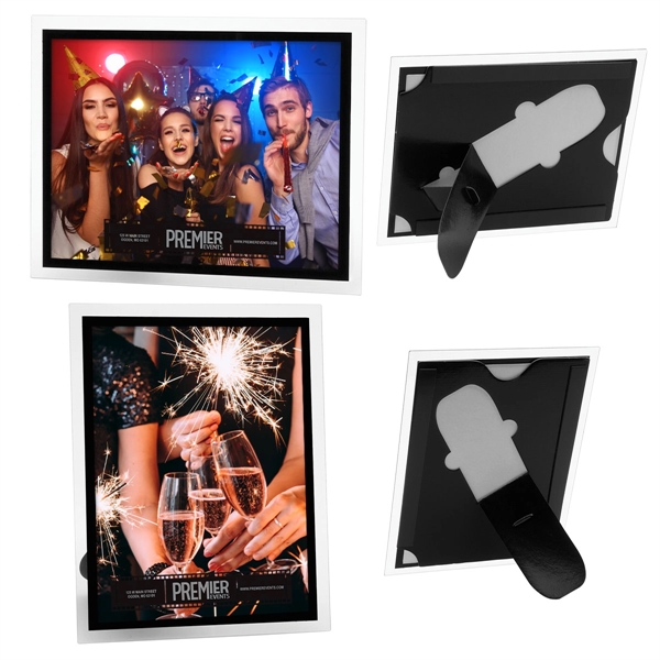 Clear-Black color option for 6 X 8 Magnetic Promo Frame
