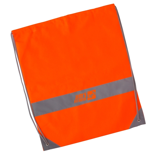 Neon Orange color option for Reflective Drawstring Tote