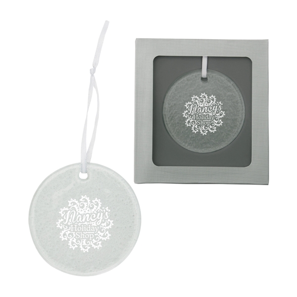 Clear color option for Hammered Glass Holiday Christmas Tree Ornament