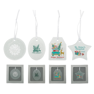 Photo of Hammered Glass Holiday Christmas Tree Ornament