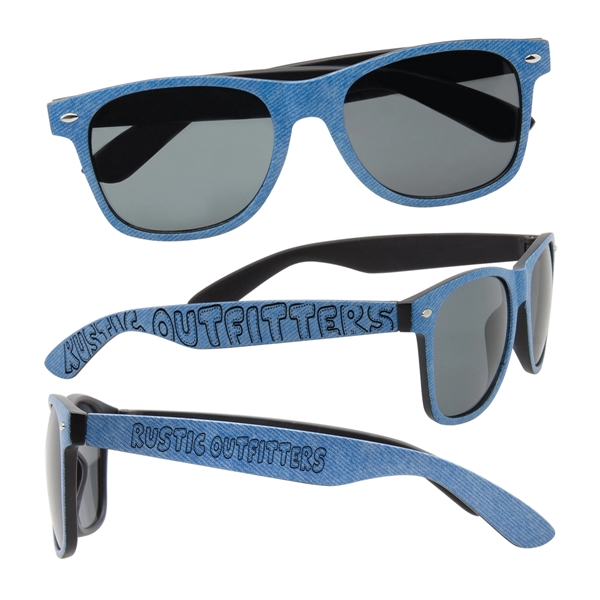 Blue color option for Denim Print Sunglasses