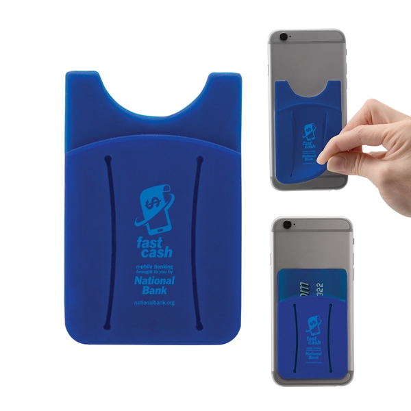 Blue color option for Finger Grip Cell Phone Card Holder