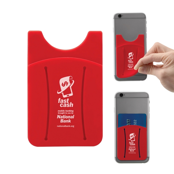 Red color option for Finger Grip Cell Phone Card Holder
