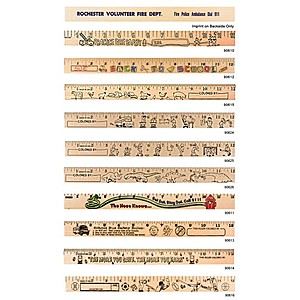 Photo of Kids At School "U" Color Rulers   Natural Wood Finish