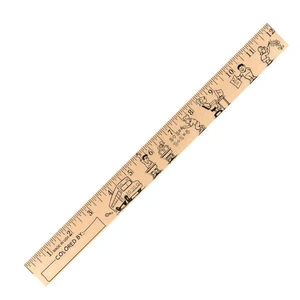 Photo of Kids At School "U" Color Rulers   Natural Wood Finish