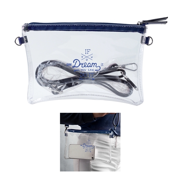 Blue color option for Clear Crossbody Purse