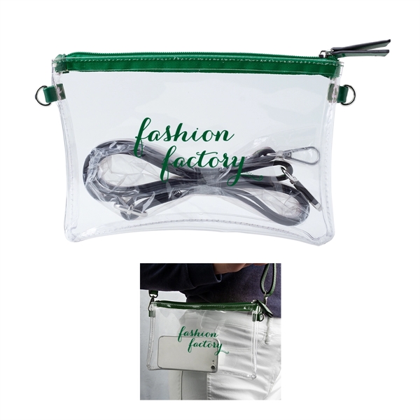 Green color option for Clear Crossbody Purse