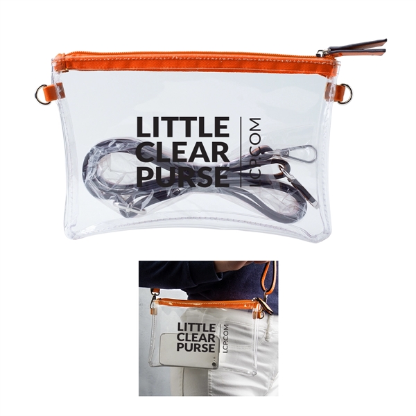 Orange color option for Clear Crossbody Purse