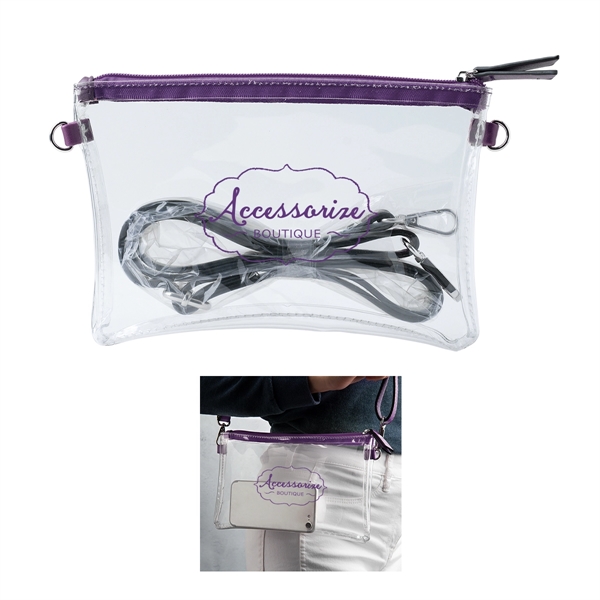 Purple color option for Clear Crossbody Purse