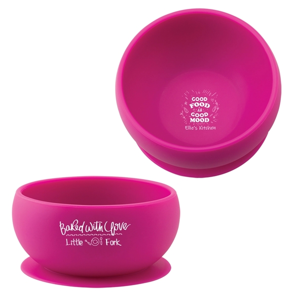 Pink color option for Silicone Suction Bowl