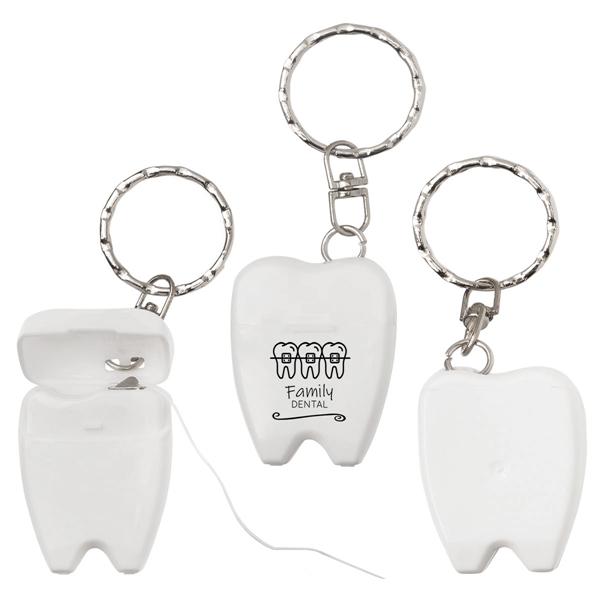White color option for Dental Floss Keytag