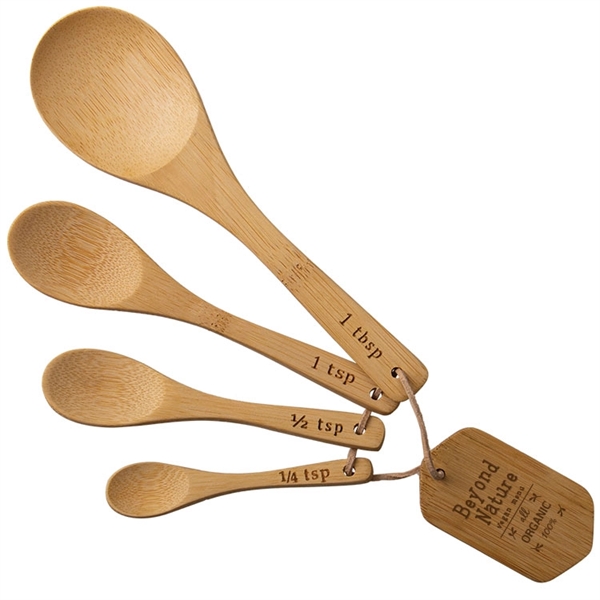 Bamboo color option for Wooden Measuring Spoons