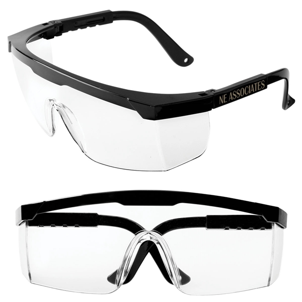 Black color option for Adjustable Frame Safety Glasses