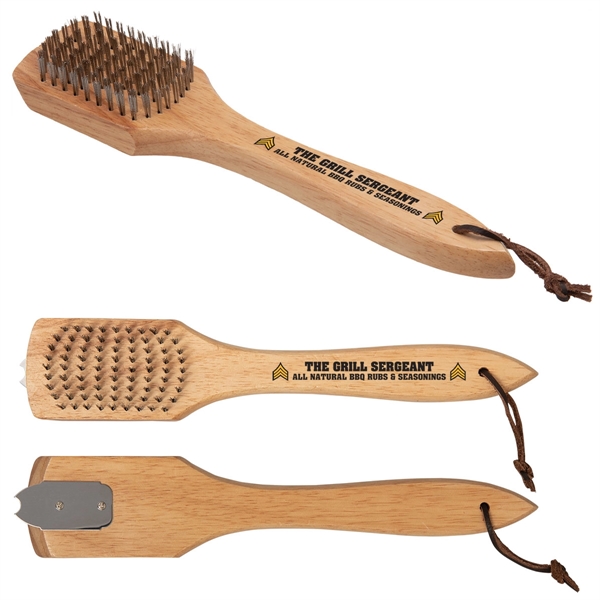 Rubber Wood color option for Grill Brush