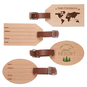 Photo of Wood Luggage Tag