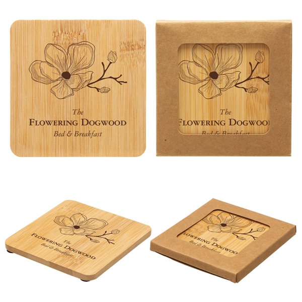 Brown color option for Bamboo Coasters