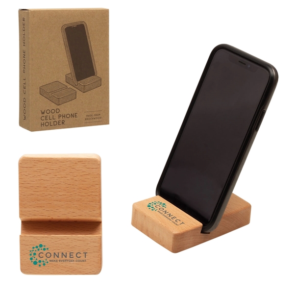 Beechwood color option for Wood Cell Phone Holder