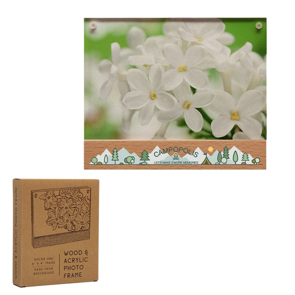 Beechwood color option for 6 X 4 Wood And Acrylic Frame