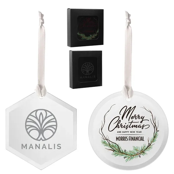 Clear color option for Beveled Glass Holiday Christmas Tree Ornament