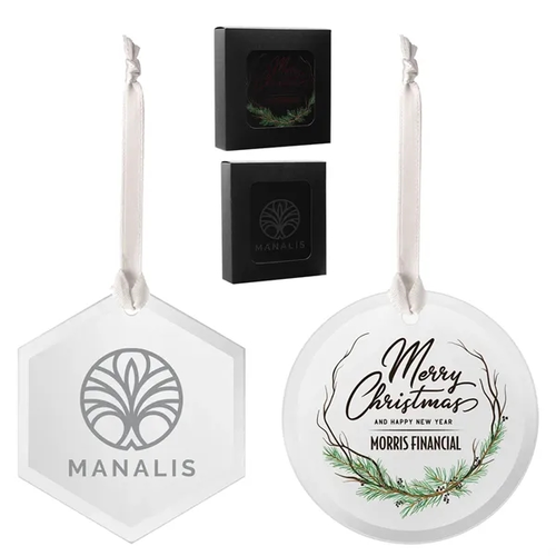 Main photo of Beveled Glass Holiday Christmas Tree Ornament