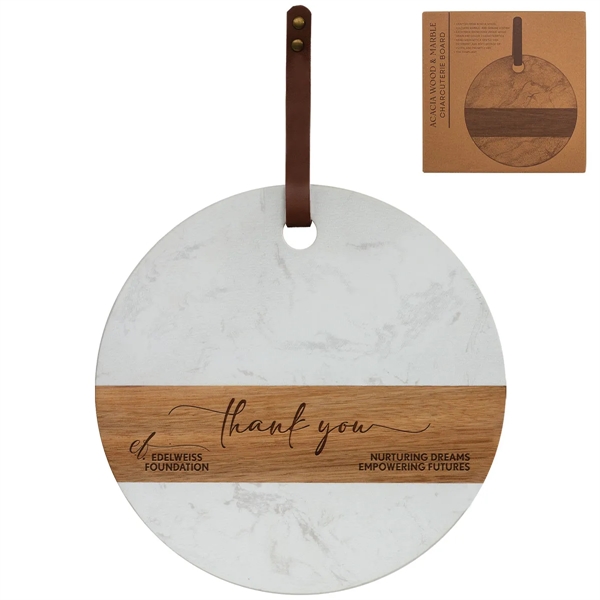 Acacia-Marble color option for Acacia Wood & Marble Charcuterie Board
