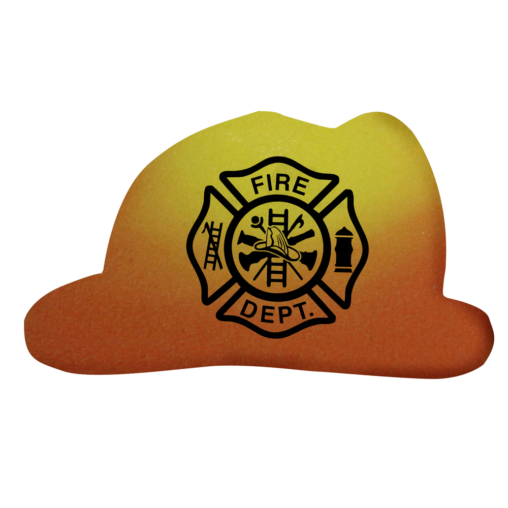 Orange To Yellow color option for Mood Die Cut Eraser  Fire Helmet