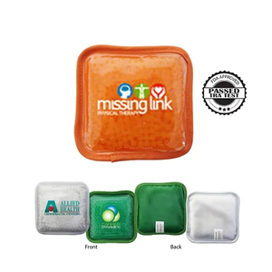 Photo of Plush Square Gel Bead Hot/Cold Pack, Full Color Digital