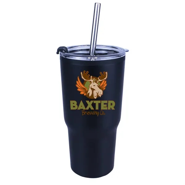 Black color option for 20 Oz. Ares Tumbler With Stainless Straw/Flip Top Lid, Full