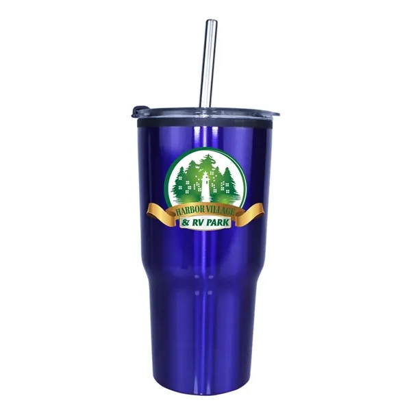 Blue color option for 20 Oz. Ares Tumbler With Stainless Straw/Flip Top Lid, Full