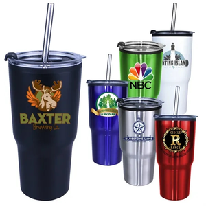Photo of 20 Oz. Ares Tumbler With Stainless Straw/Flip Top Lid, Full