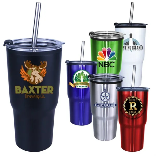 Main photo of 20 Oz. Ares Tumbler With Stainless Straw/Flip Top Lid, Full