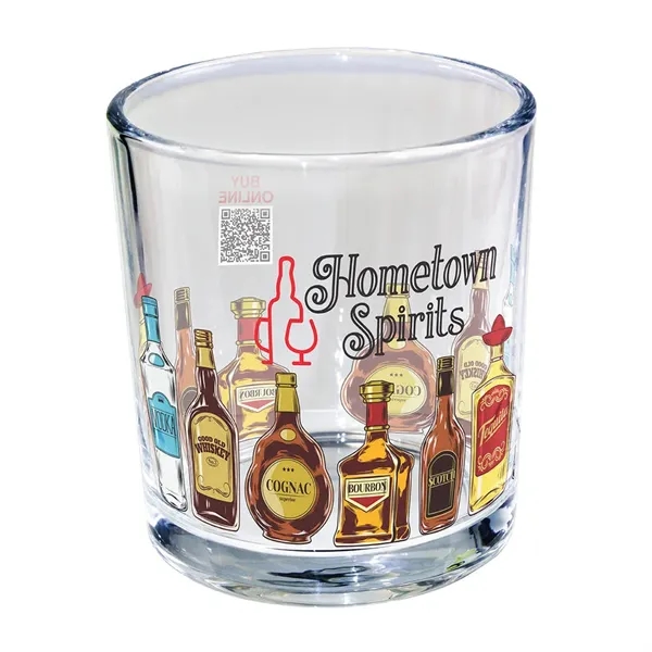 Clear color option for 10 Oz. Rocks Glass, Mirror Printing