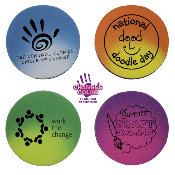 Orange To Yellow color option for Mood Die Cut Eraser Circle