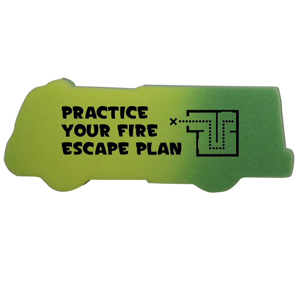 Green To Yellow color option for Mood Die Cut Eraser Fire Truck