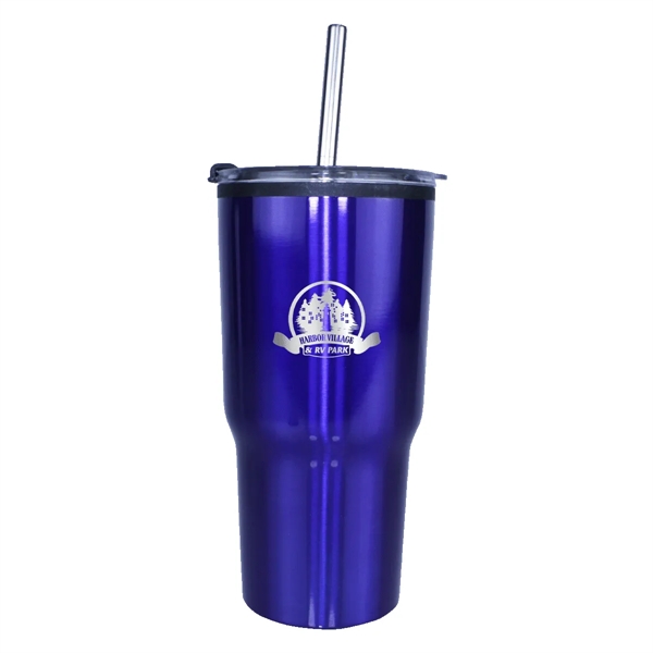 Blue color option for 20 Oz. Ares Tumbler With Stainless Straw/Flip Top Lid, Laser