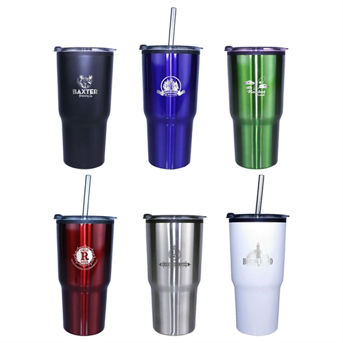 Main photo of 20 Oz. Ares Tumbler With Stainless Straw/Flip Top Lid, Laser