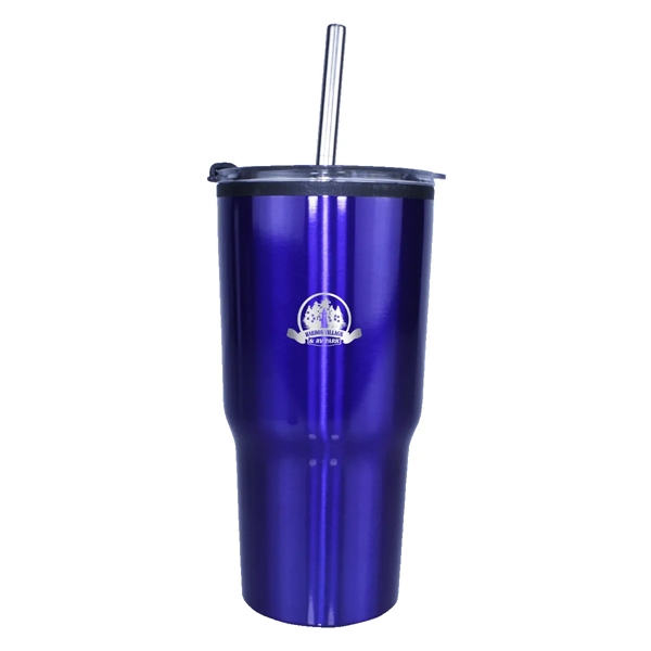 Blue color option for 20 Oz. Ares Tumbler With Stainless Straw/Flip Top Lid, Laser