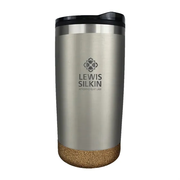 Silver Metallic color option for Halcyon® 20 Oz. Cork Bottom Tumbler, Laser Engraved, Large