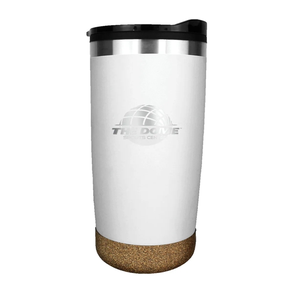 White color option for Halcyon® 20 Oz. Cork Bottom Tumbler, Laser Engraved, Large
